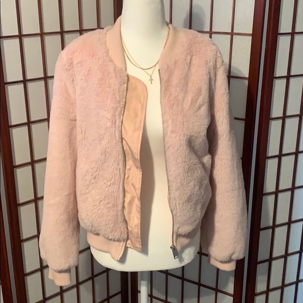 Faux Fur Bomber Jacket